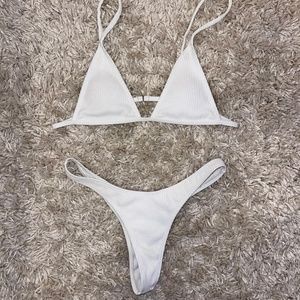 White Thong Bikini Size M